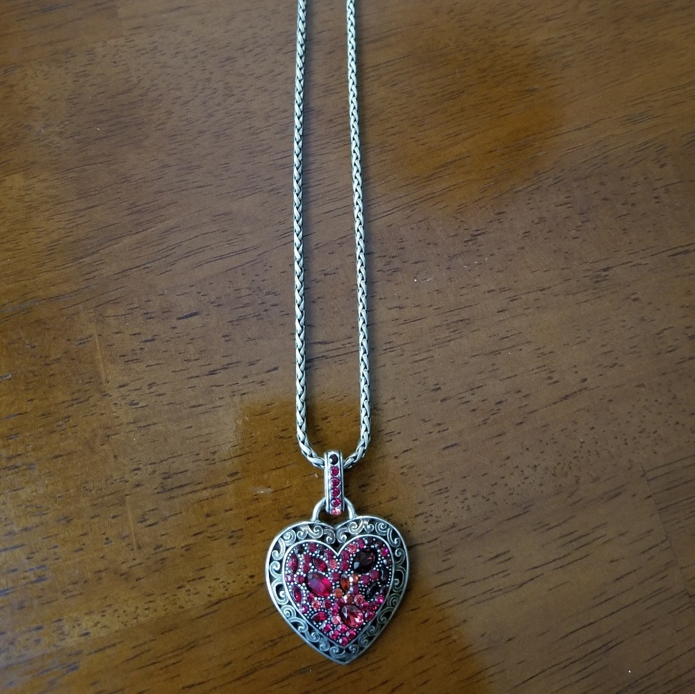 Brighton red heart necklace